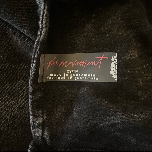 Free People Hot Shot Mini Dress in Acid Wash Black NWOT XS Small Medium - Picture 11 of 12